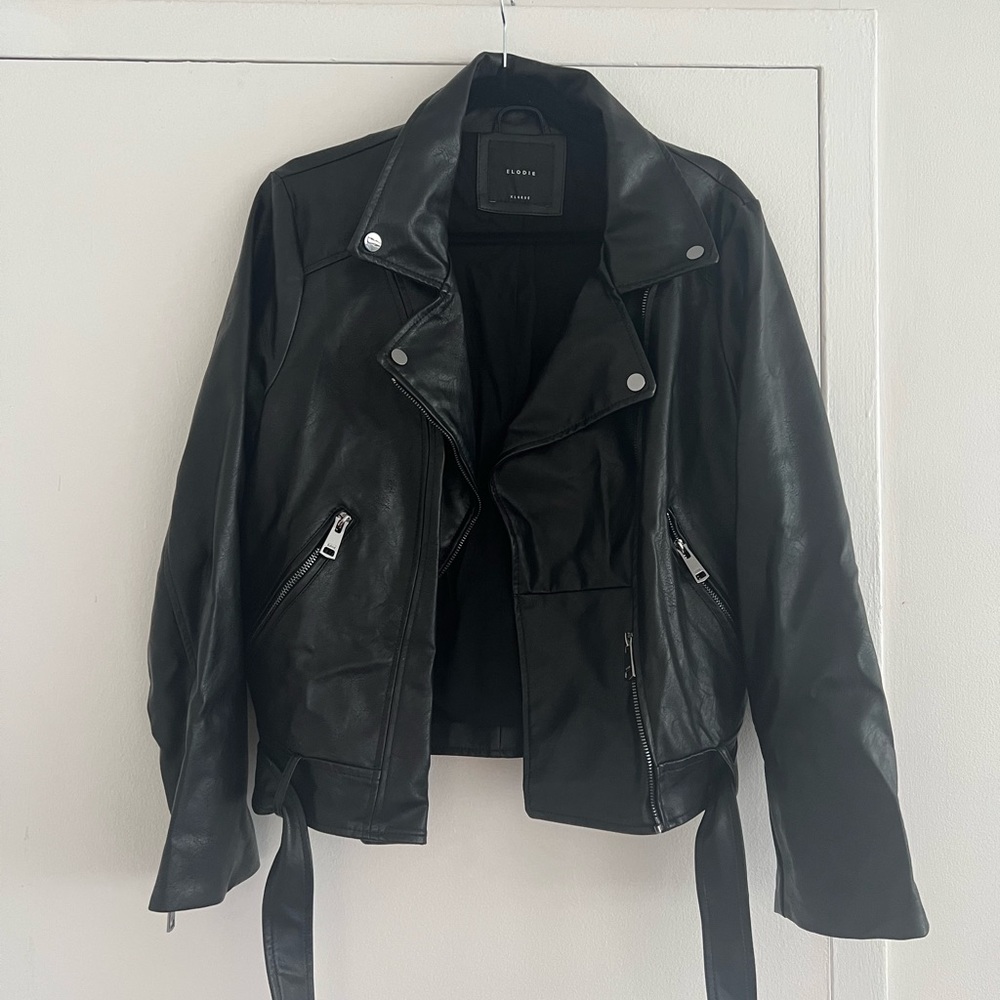 Elodie Black Leather Jacket